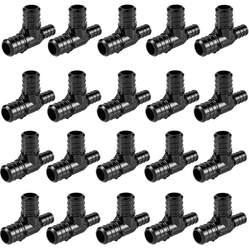 20PCS Poly PEX B  Barb Crimp Fittings 3/4"x1/2"x3/4" TEE Reducer PPSU F2159