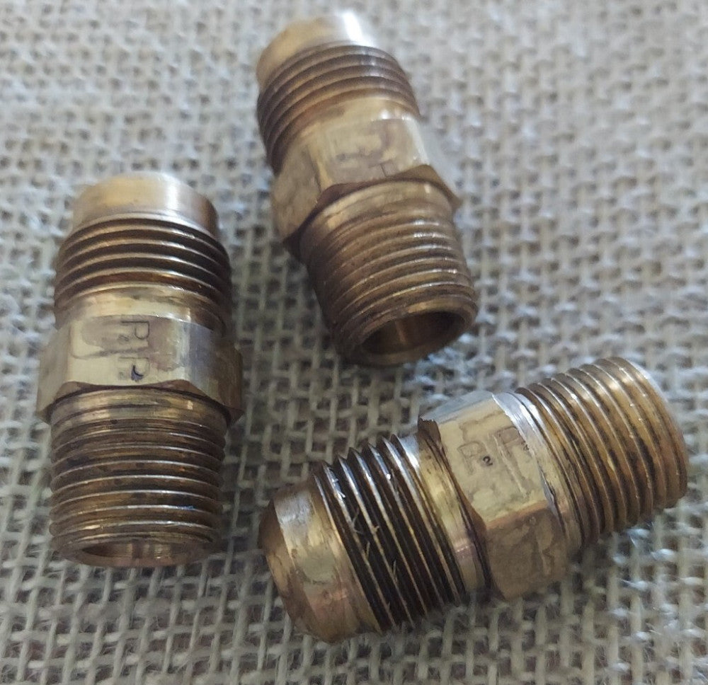 Lot of 3 - Parker 48F-8-6 Flare Male Straight Connector 1/2" TUBE X 3/8" MNPT