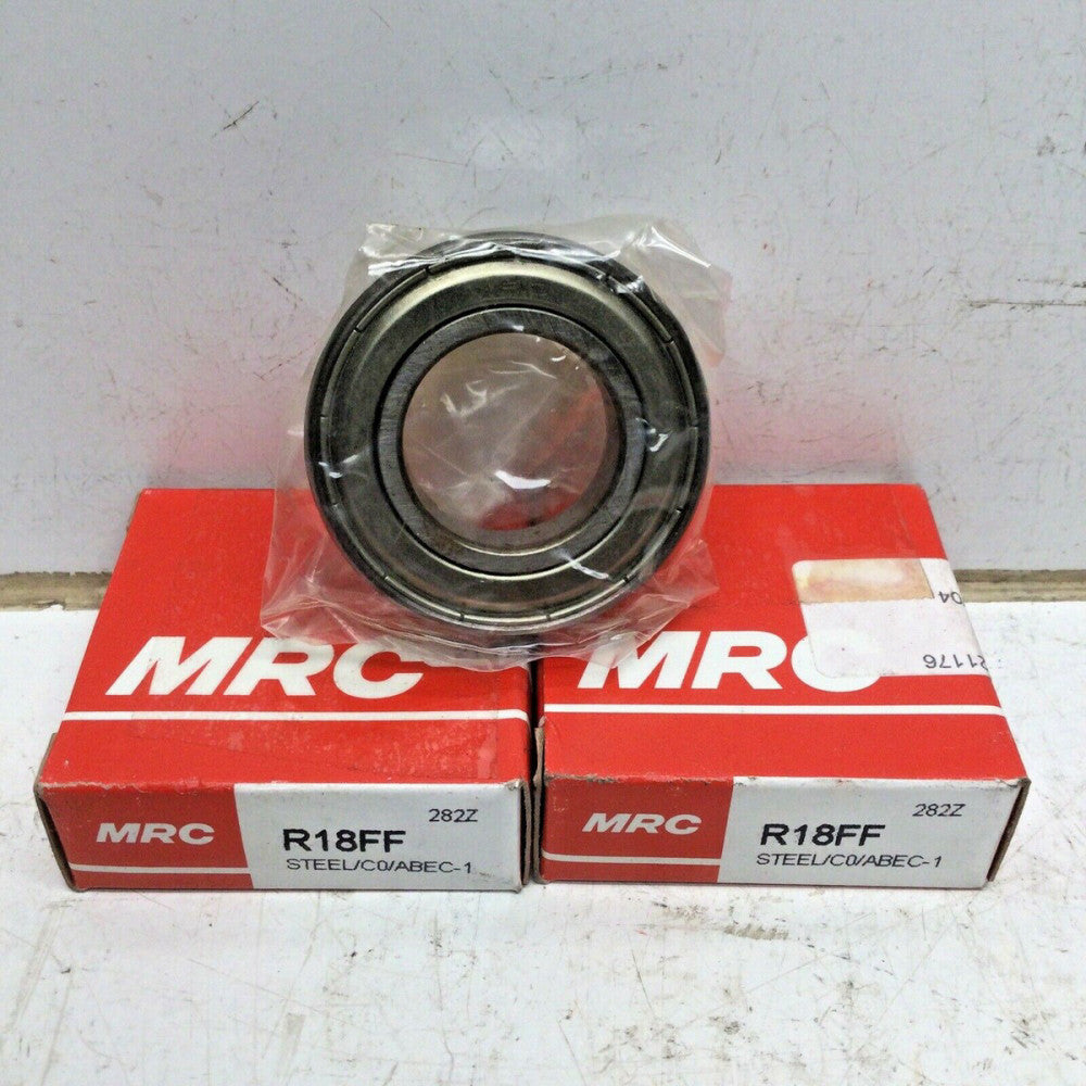 MRC R18FF Shielded Single Row Ball Bearing (LOT of 2) O79Z, FAFNIR S11KDD
