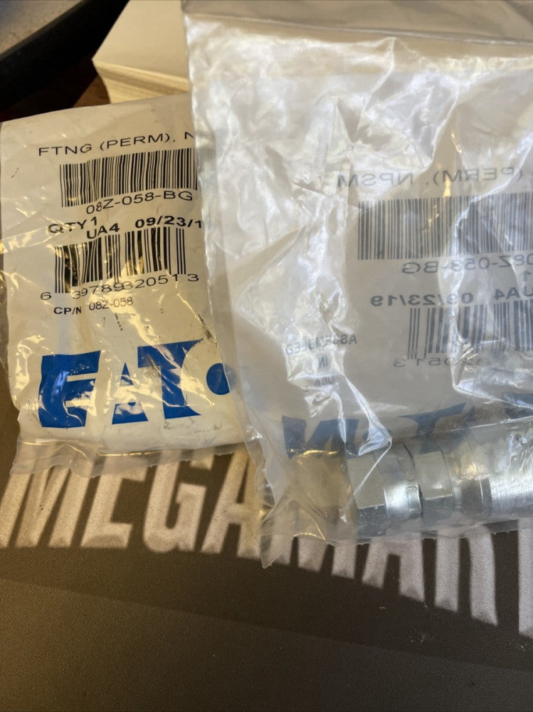 (2) BRAND NEW EATON 08Z-058-BG HOSE FITTING