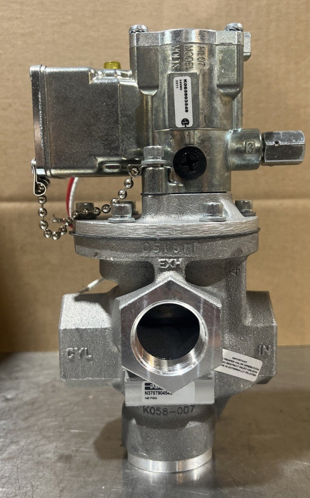 Parker N3757904549 Solenoid Operated Poppet Valve:  3/2, 24VDC Nos Surplus NoBox