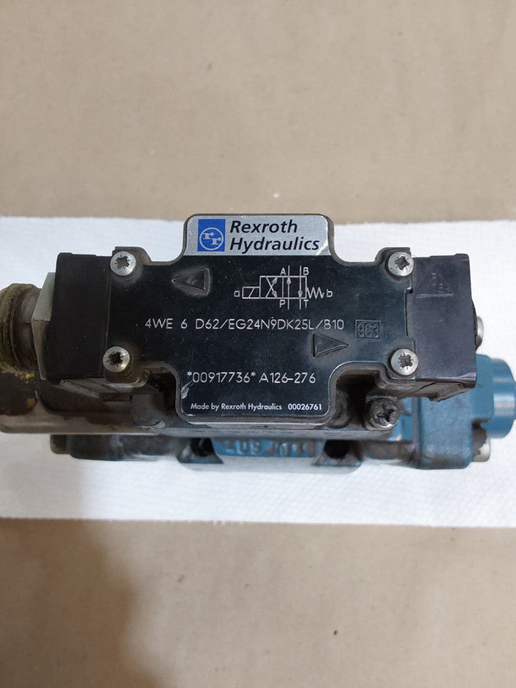 REXROTH 4WE6D62/EG24N9DK25L/B10 VALVE W/ 4WEH 10 D45/6E G24N9ETDK25L/10B10 BLOCK