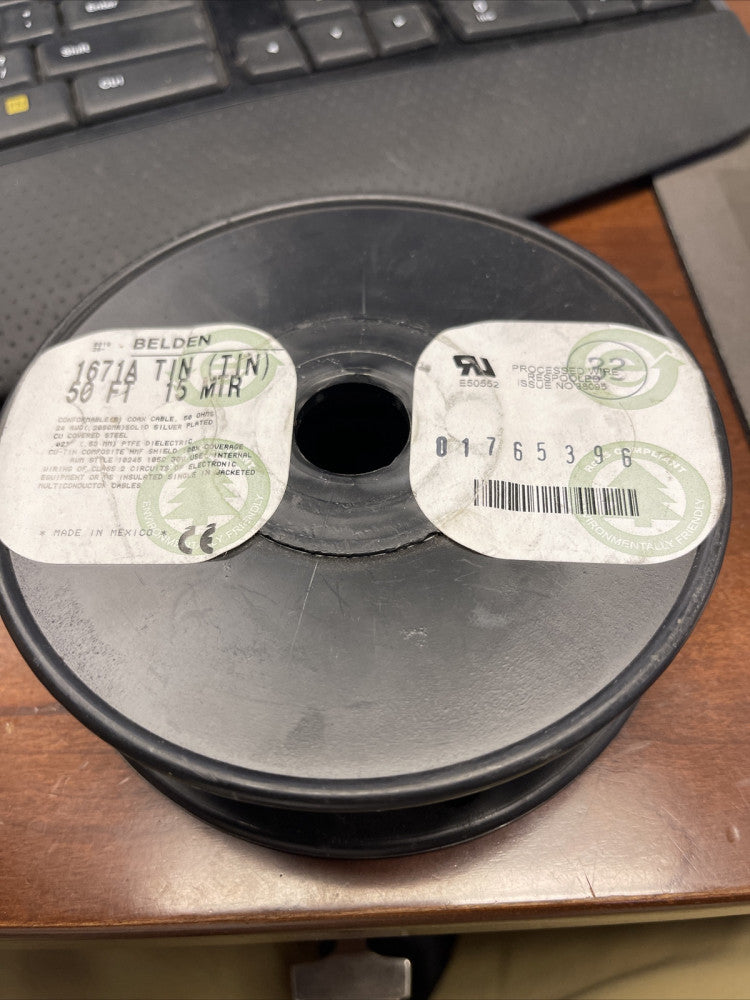 NEW BELDEN CONFORMABLE COAX CABLE 50' 1671A TIN 15 MTR *FREE SHIPPING*