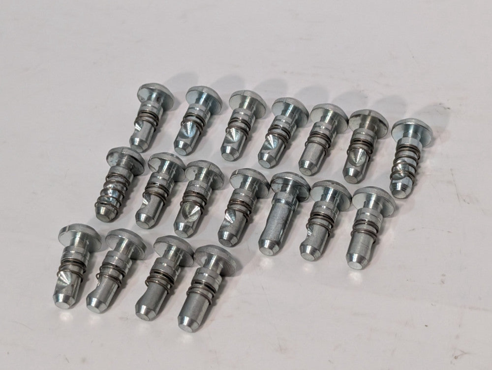 Lot of 18 Miter Screws with Springs, approx. 1-1/2" long, Pre-Owned, As Shown