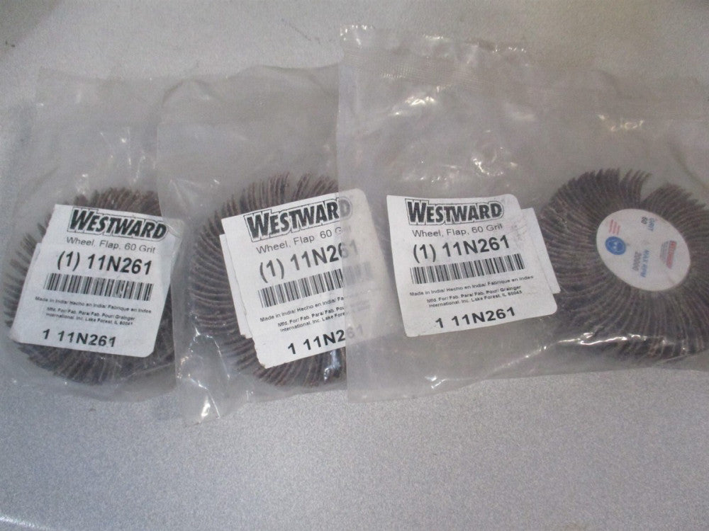 (11N261) 1/2" x 3" OAL 60 Grit Coarse Coated Mounted Flap Wheel - Lot of 3 