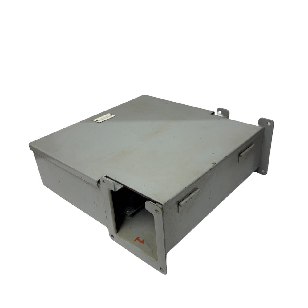 HOFFMAN JUNCTION BOX LAY-IN HINGED COVER F44LJ 4X4" GRAY STEEL