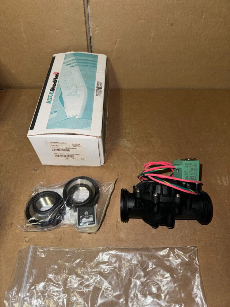 ASCO REDHAT 8212A055L1100F1 COMPOSITE SOLENOID WATER VALVE, 24-VDC, NEW-OPEN BOX