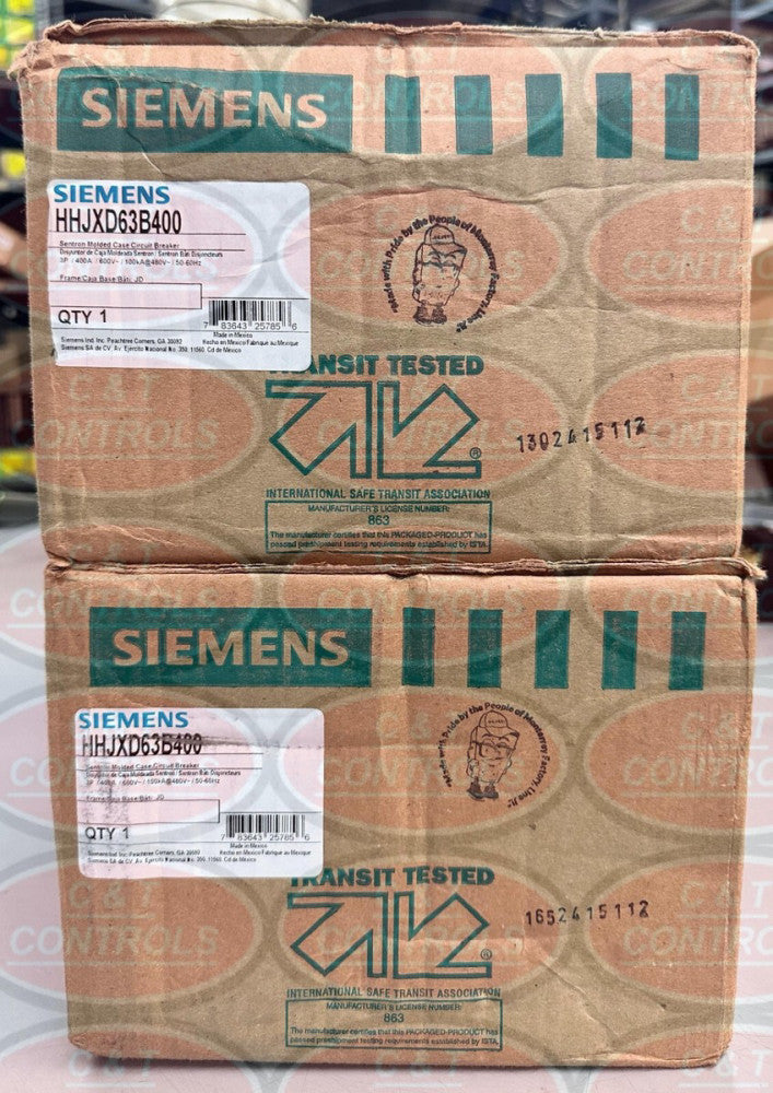 Siemens HHJXD63B400 3P 400A 100KAIC @ 480V Circuit Breaker New In Box USA Stock