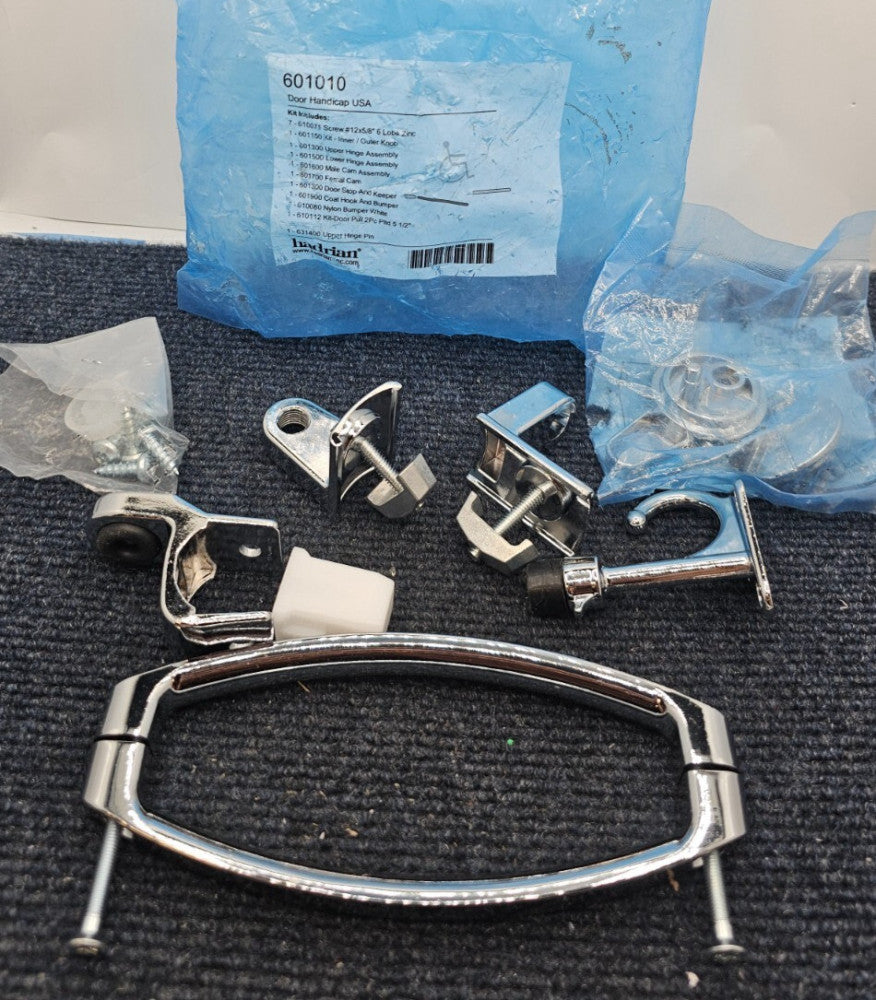 Hadrian 601010: Door Hardware, Chrome, Out-Swing, Concealed Hinge, B/F