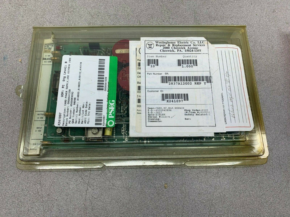 NEW NO BOX WESTINGHOUSE CIRCUIT BOARD 2837A12G02