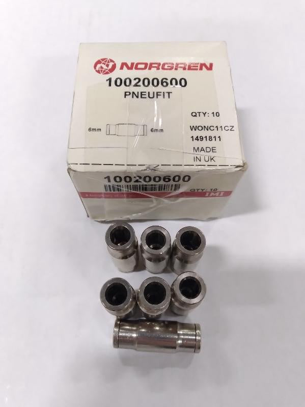 Norgren 100200600 Pneumatic Fitting 6mm Lot of 7