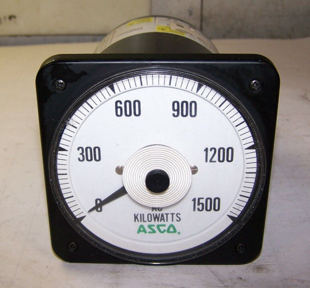 NEW ASCO CROMPTON BLS-77 0-1500 AC KILOWATTS PANEL METER  491942-044-D-V