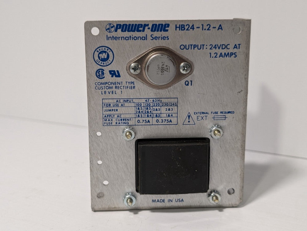 Power-One HB24-1.2-A DC Power Supply Input 100/240 VAC, Out 24V, 1.2 Amps