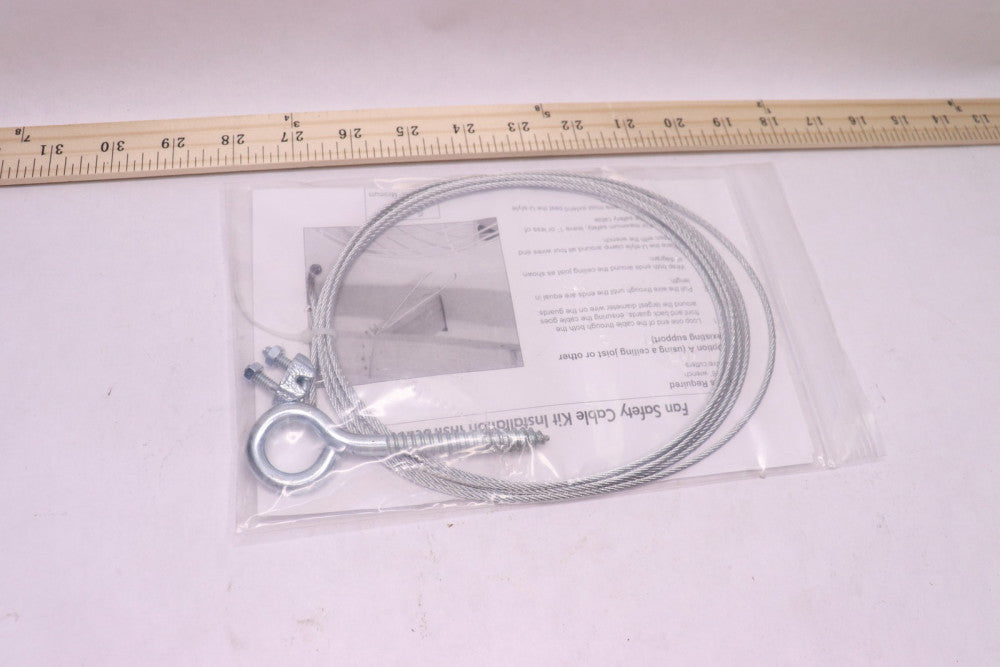 Schaefer Safety Cable Kit 60 lb Workload Capacity Gray Galvanized Steel 36" Dia