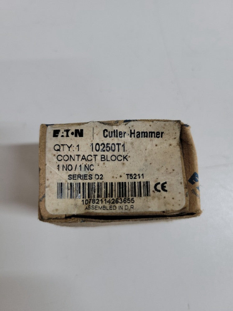 1- Eaton Cutler-Hammer 10250T1 Contact Block 1N/O 1 N/C, T5211 OLD STOCK