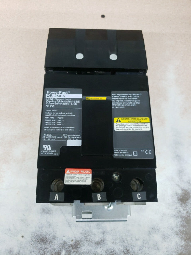 Square D SL250 Power Pact QB250 I-Line 3 Pole 600V 250 Amp New old Stock!