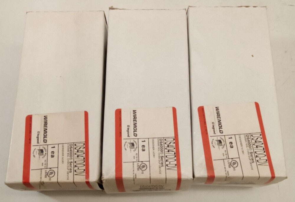 Wiremold DS4047DQ-DV Racewy Duplex Device (Lot Of 3)