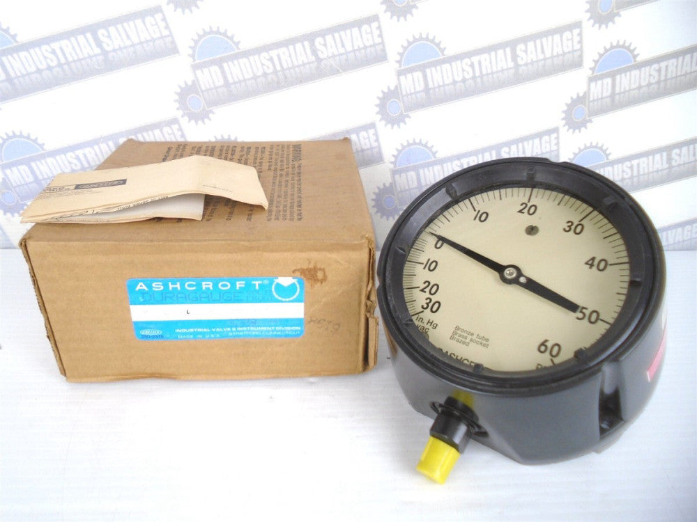 ASHCROFT - 45-1279-ASL-02L (30IMV-60 psi) - 4.5" - 30 in VAC hG to 60 psi- (NEW)