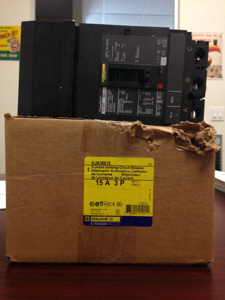 HJA36015 3Pole 15Amp 480/600Volt I-Line Circuit Breaker NEW Square D HDA