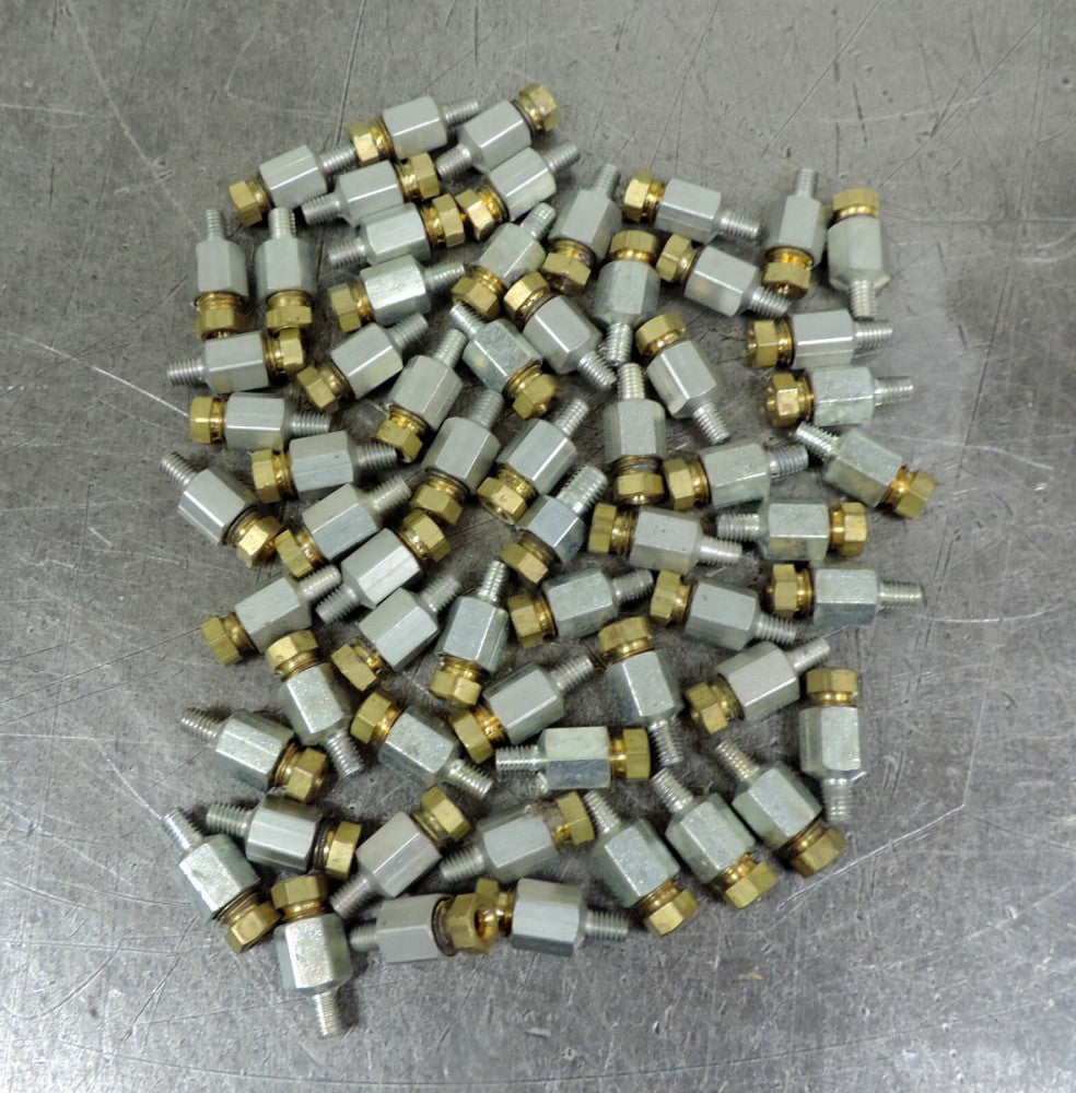 Lincoln 66714 Tube Connector 1/8" Tube To 10-32 Thread Lot of Sixty Two (62)