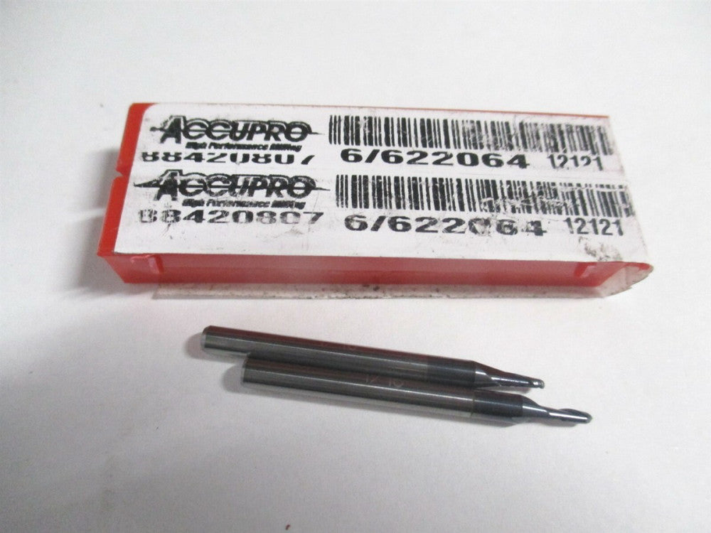 (12184072) 1/16" x 1/8" x 1/8" x 1-1/2" OAL Solid Carbide 2 Flute Ball End Mill 