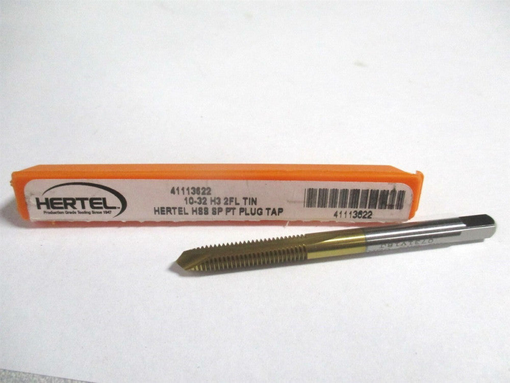 (K008282AS25) #10-32 UNF 2B 2-3/8" OAL HSS 2-Flute TiN Finish Spiral Point Tap