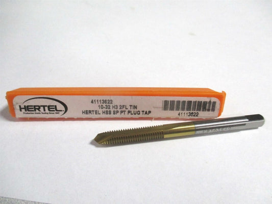 (K008282AS25) #10-32 UNF 2B 2-3/8" OAL HSS 2-Flute TiN Finish Spiral Point Tap