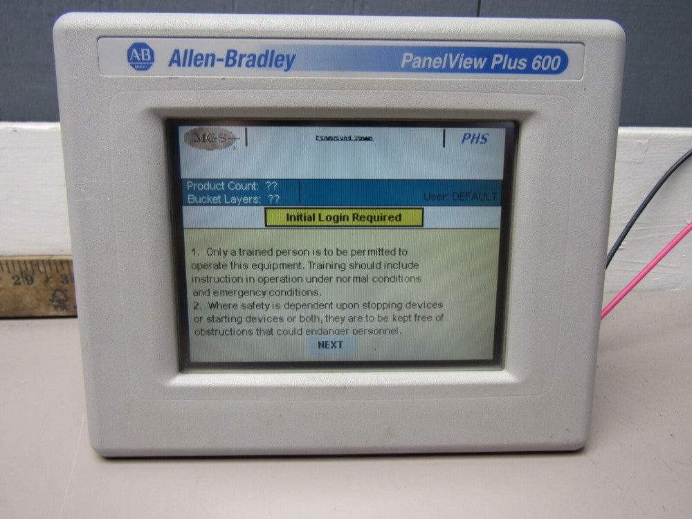 ALLEN BRADLEY PANELVIEW PLUS 600 2711P-T6C5D SER-C TOUCH PANEL XLNT USED TAKEOUT