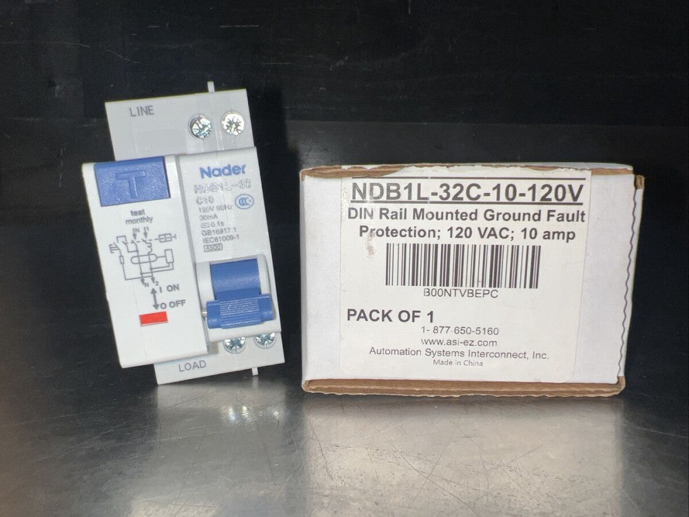 ASI CORP NDB1L-32C-10-120V CIRCUIT BREAKER Nos Surplus