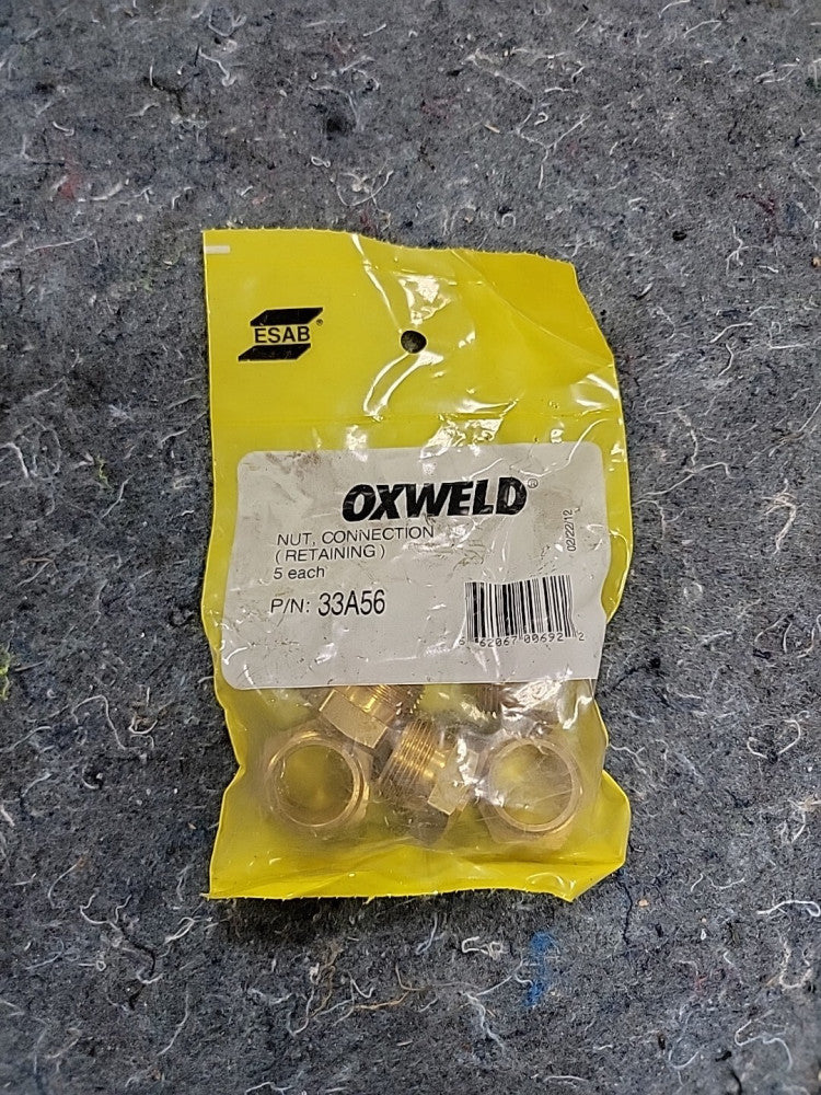 (5 Pcs) Esab Oxweld P/n 33a56 Torch Tip Retaining Nuts Sealed Bag Free Shipping