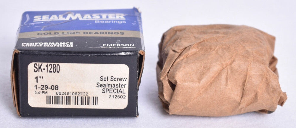 Sealmaster 1" Gold Line Insert Ball Bearing w/ Set Screw  SK-1280