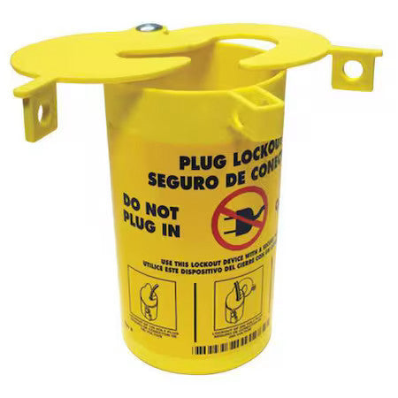 Brady Plo23 Plug Lockout, For 1 1/4 In Max Cord Diameter, 3 In Max Plug