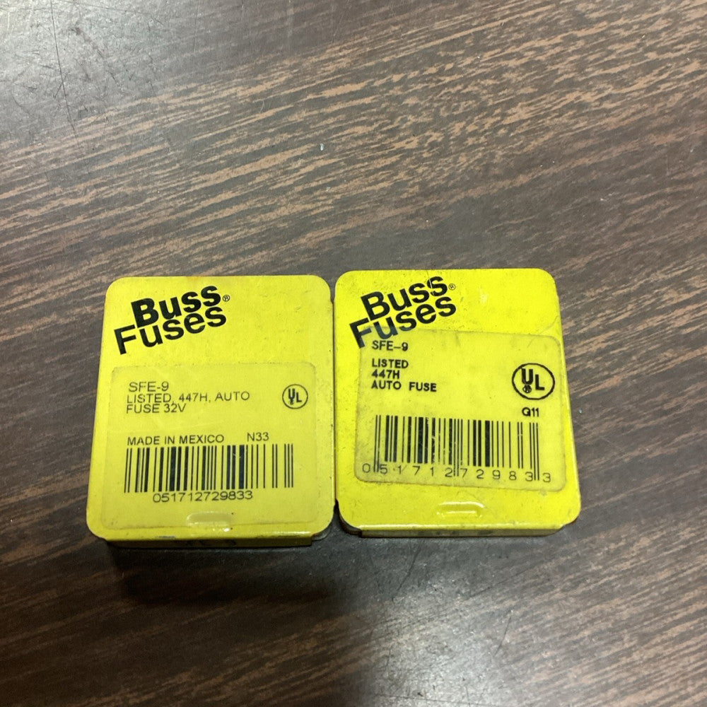 BUSSMAN BUSS SFE 9 Fuses - 9 Amps, Pack Of 10