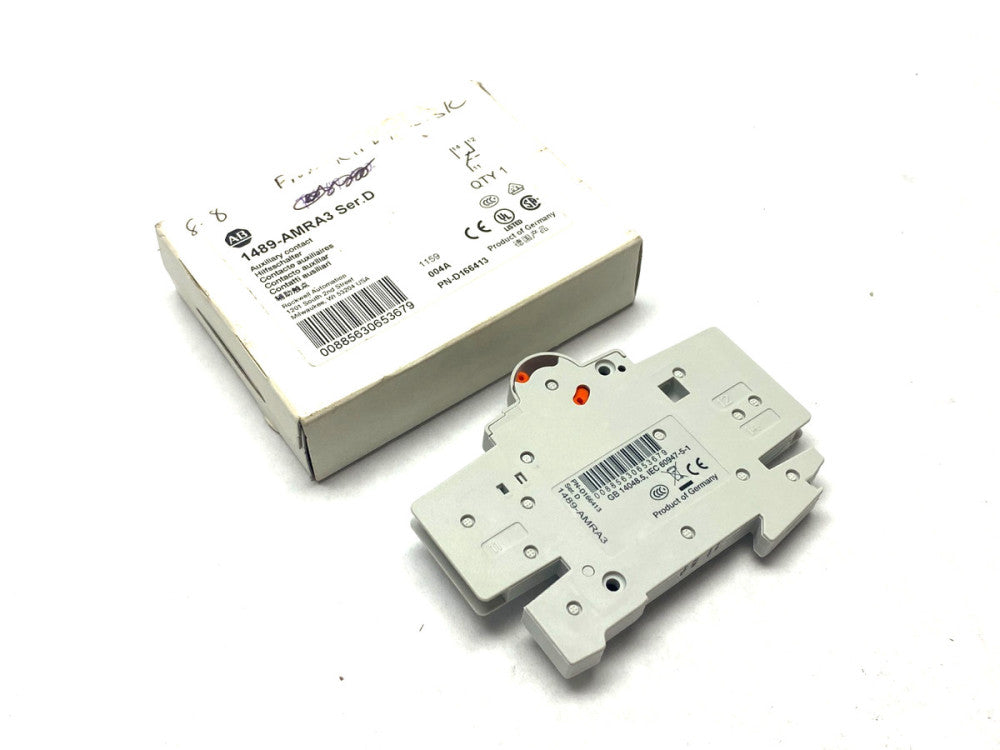 Allen Bradley 1489-AMRA3 Ser. D Auxiliary Contact