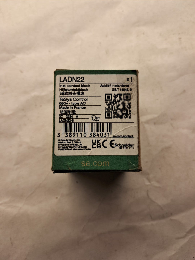 LADN22 Original Genuine SCHNEIDER Auxiliary Contact Block, 2NO 2NC ...