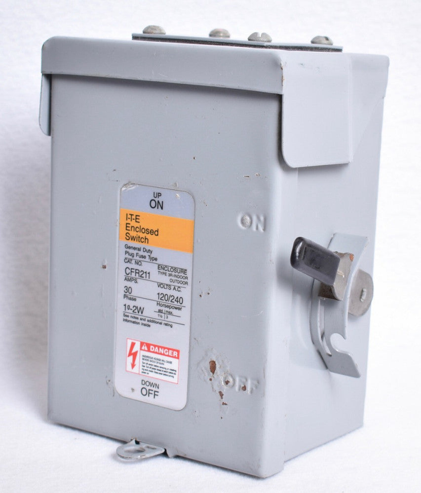 Siemens I-T-E Enclosure Type 3R On/Off 30A Switch  CFR-211 CFR211