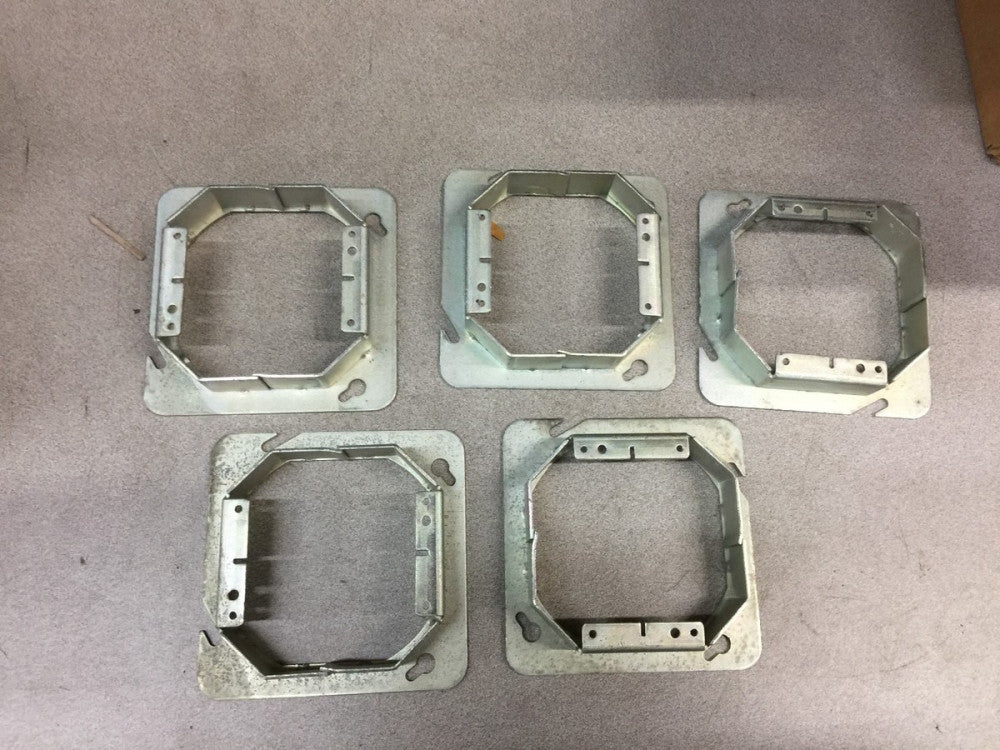 NEW NO BOX (LOT OF 5) STEEL CITY 4-11/16SQ 2 DEVICES TILE WALL COVERS 72-C-52-1