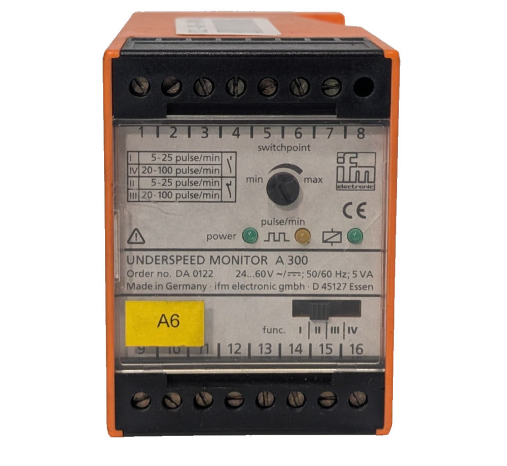 IFM Electronic Underspeed Monitor A-300 Industrial Automation Speed Control
