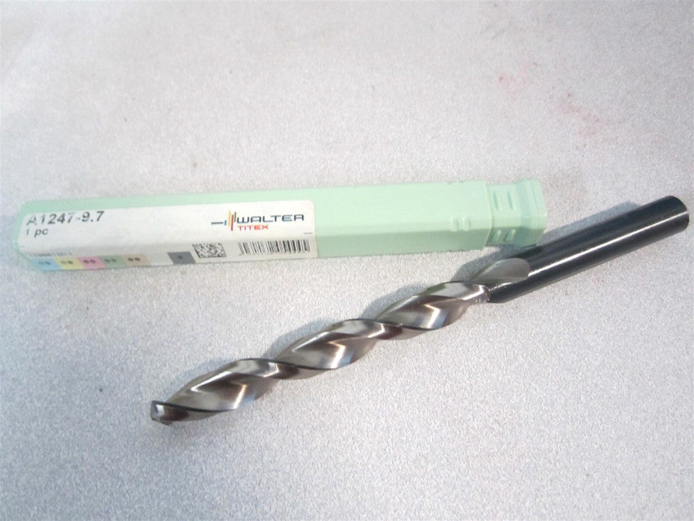 Walter-Titex (5060645) 9.70 mm x 5-1/4 OAL 130 deg Point Cobalt Jobber Drill Bit