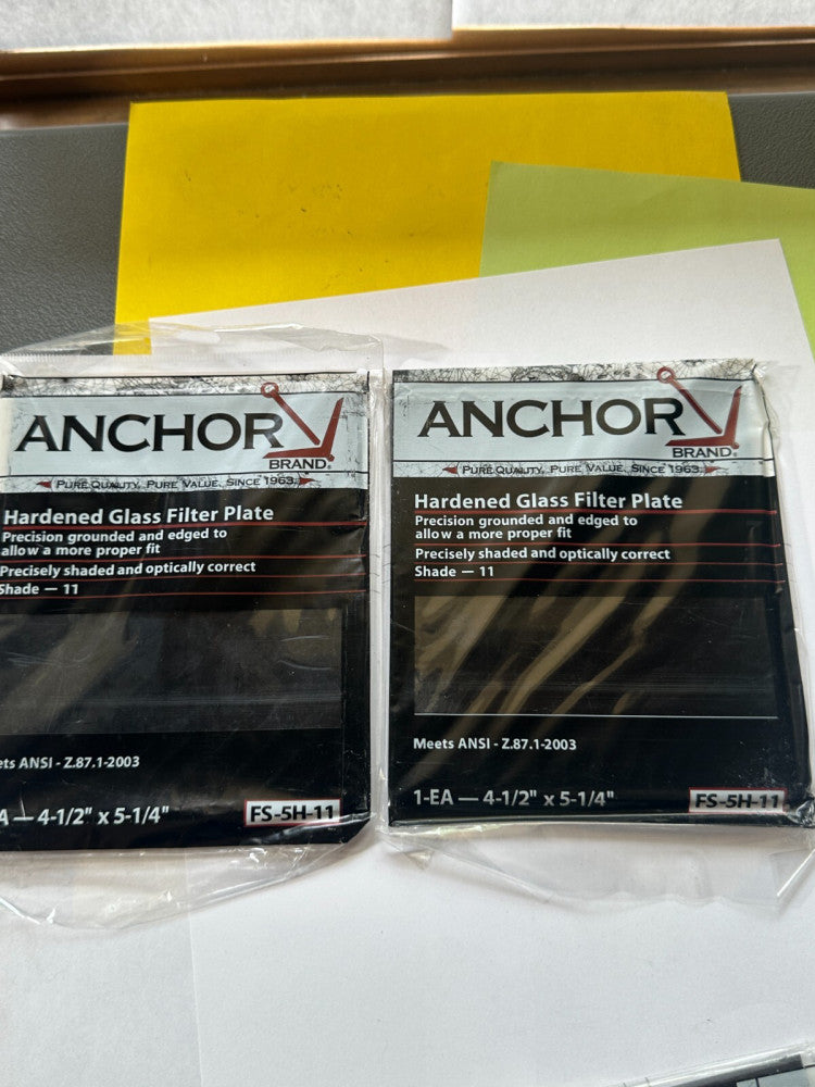Anchor FS-5H-11 #11 Hardened Glass Filter Plate 4 1/2x5 1/4 (Lot of 2) New