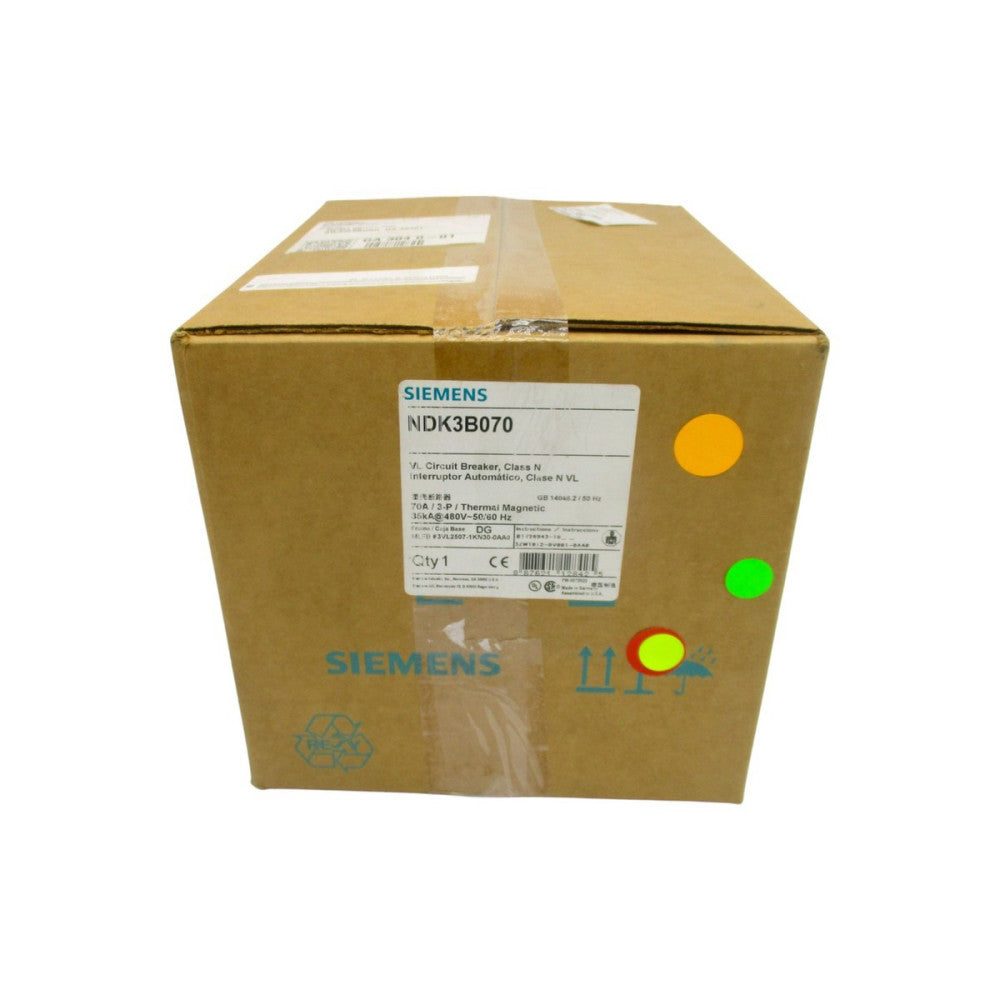 SIEMENS NDK3B070 3VL2507-1KN30-0AA0 480V 70A NSFS