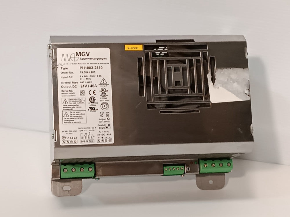 MGV PH1003-2440 Power Supply Input-3x340 550V, 3.5A, Output-24VDC, 40A, 3 Phase