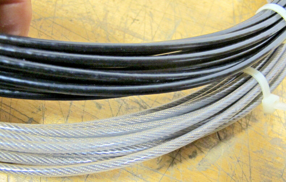 110 Feet Plastic Coated 7x7 Wire Rope 920 Pound Test 0.667 O.D. / 0.10 [C5