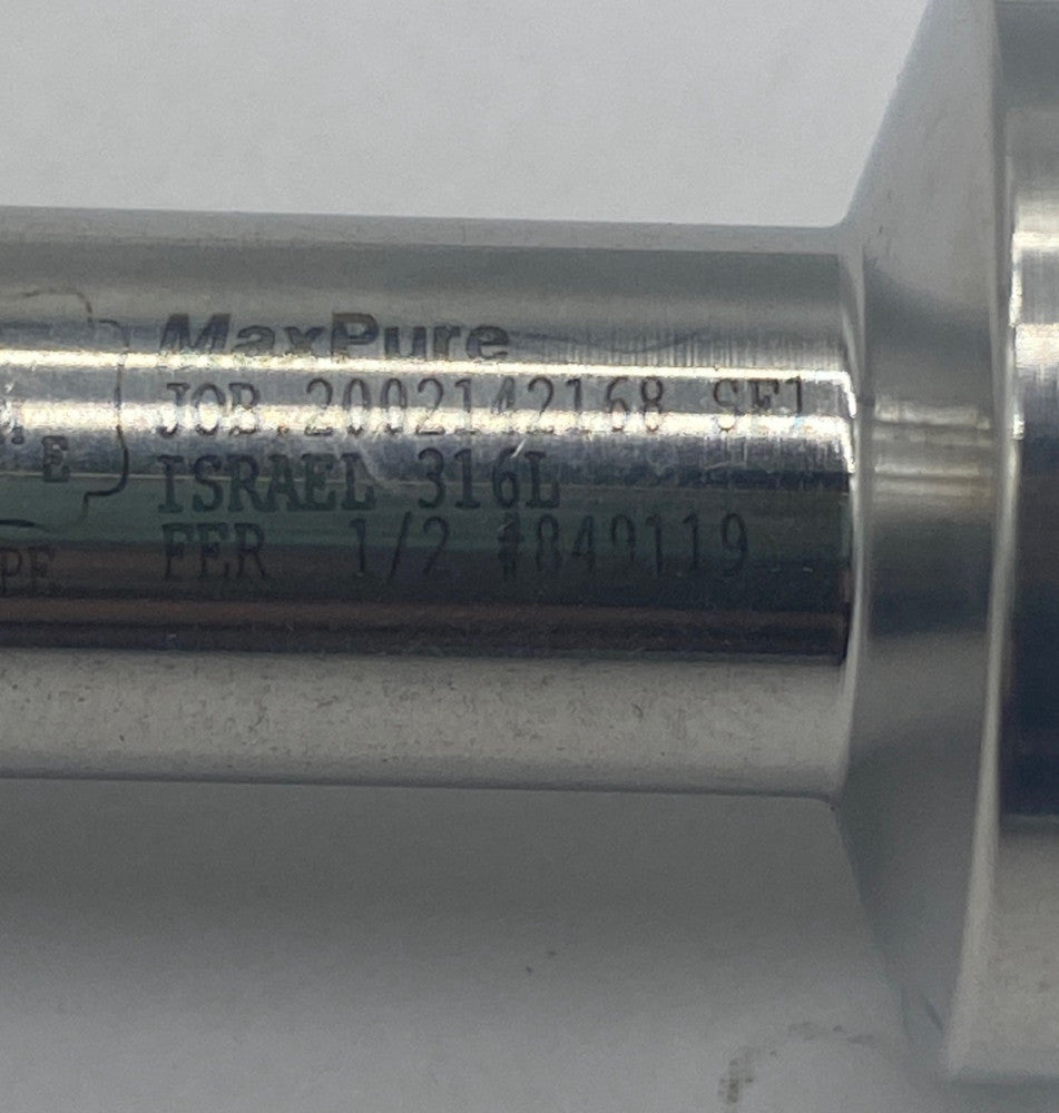 NEW MaxPure 2002142168 SF1 Tri-Clamp 12-1/2" Tube Fitting 316L, 1/2" 