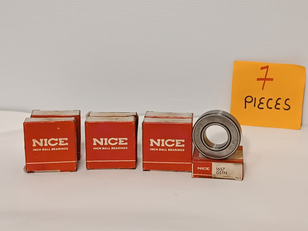 Lot of 7 Nice 1657DSTN Ball Bearings, 1.25" ID, 2.5625" OD,  0.6875" Width