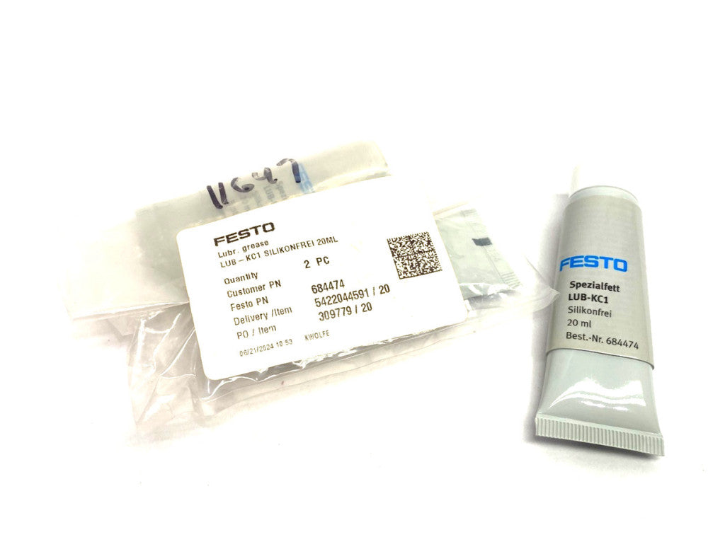 Festo LUB-KC1 Lubricant Grease 20ml Tube 684474 LOT OF 3