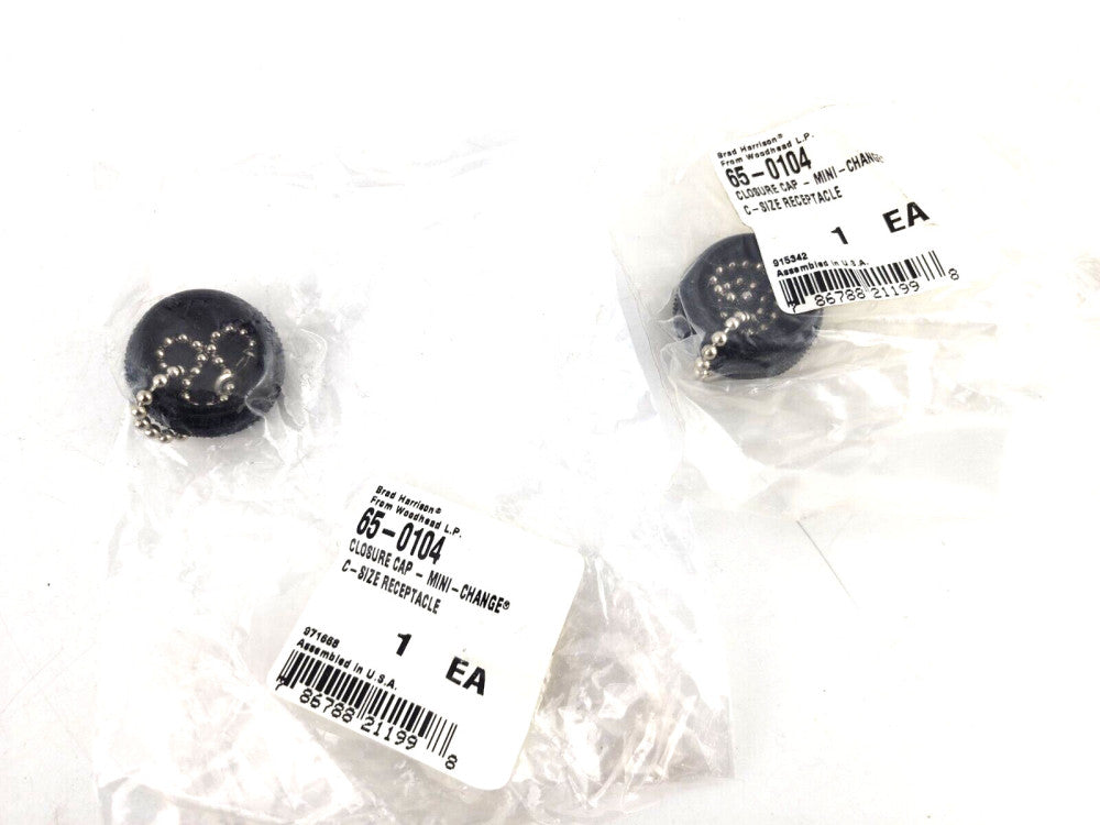 2pcs Brad Harrison Closure Cap 65-0104 Mini Change 1 1/8"-16 UN External Thread