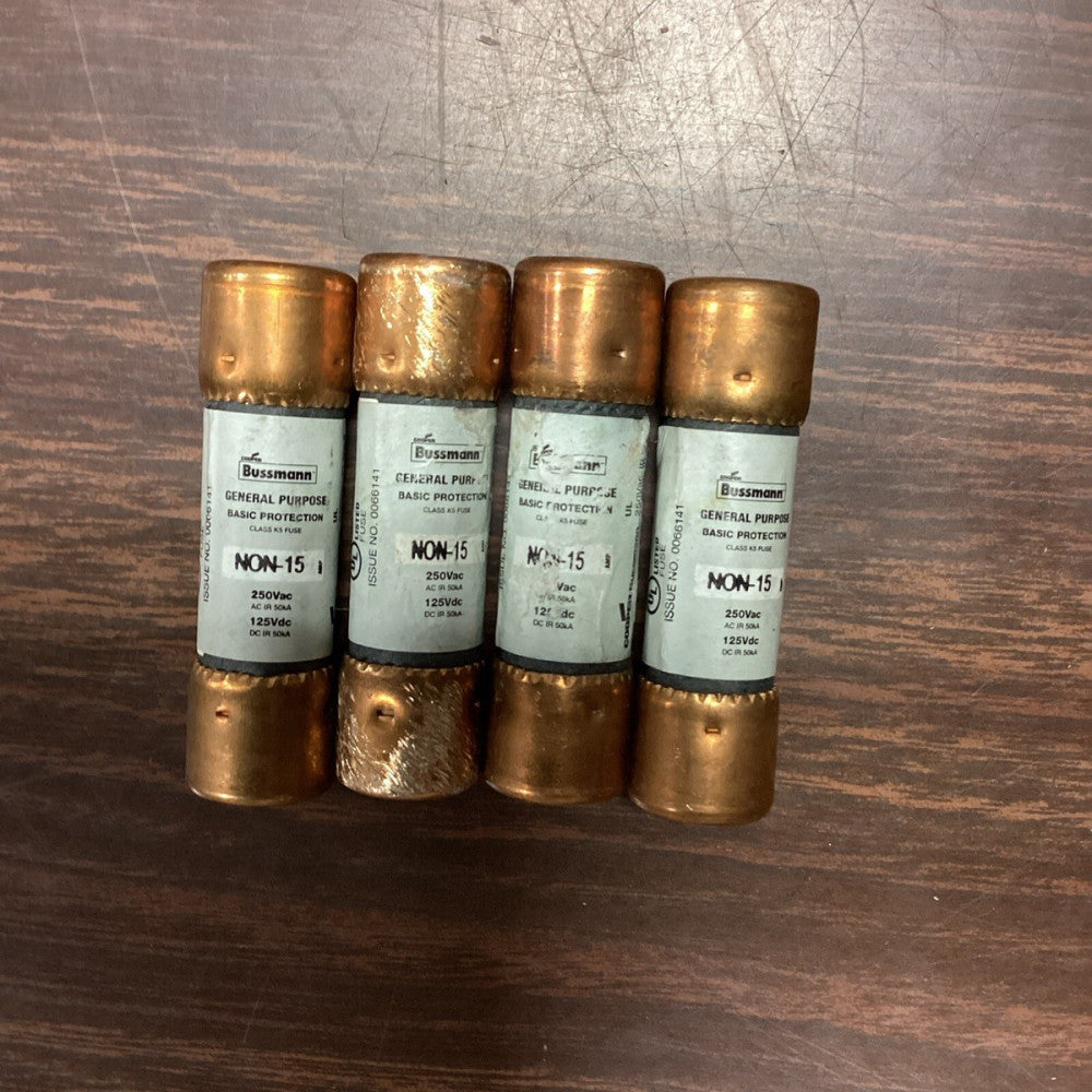 Bussmann NON-15 General Purpose Fuse (Lot of 4)