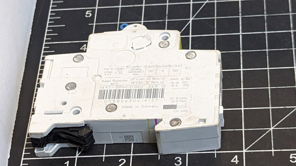 Allen Bradley 1492-SPM1C020 2A Ser D Circuit Breaker [C1S4#8