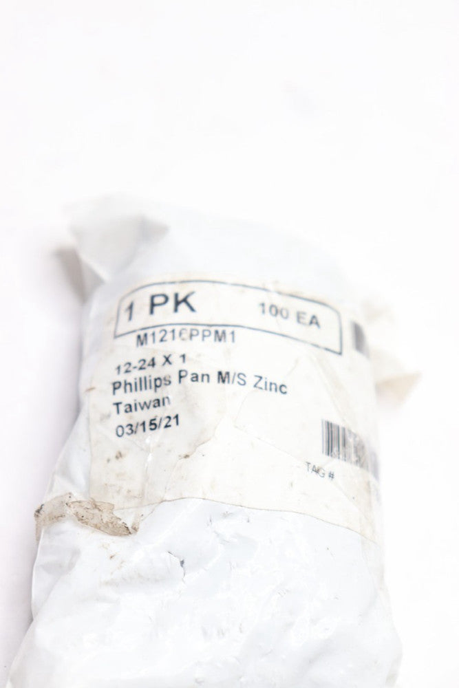 (100-Pk) Master-Carr Phillips Pan Head Machine Screw Zinc 12-24 X 1" M1216PPM1
